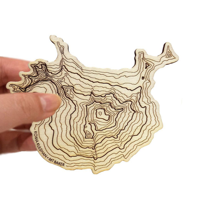 Coasters Single - Mt. Baker Topographic Coaster by SML