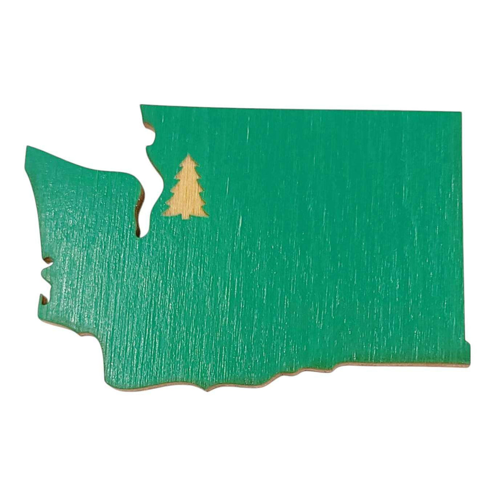 Magnets - Small - WA State Tree Over Seattle (Assorted Colors) by SnowMade