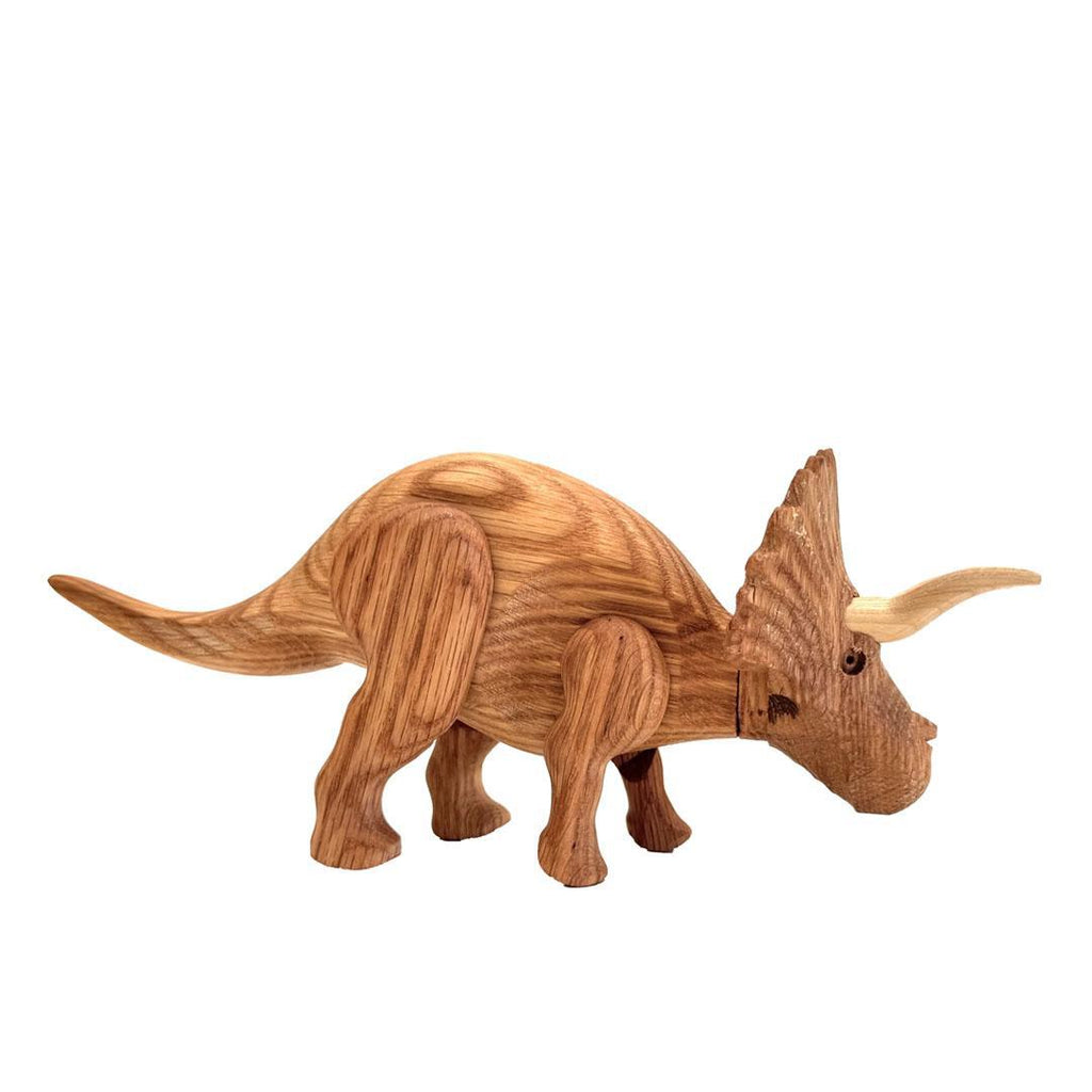 Wood Toy - Triceratops Dinosaur with Magnetic Joints by The Serious Toy Company