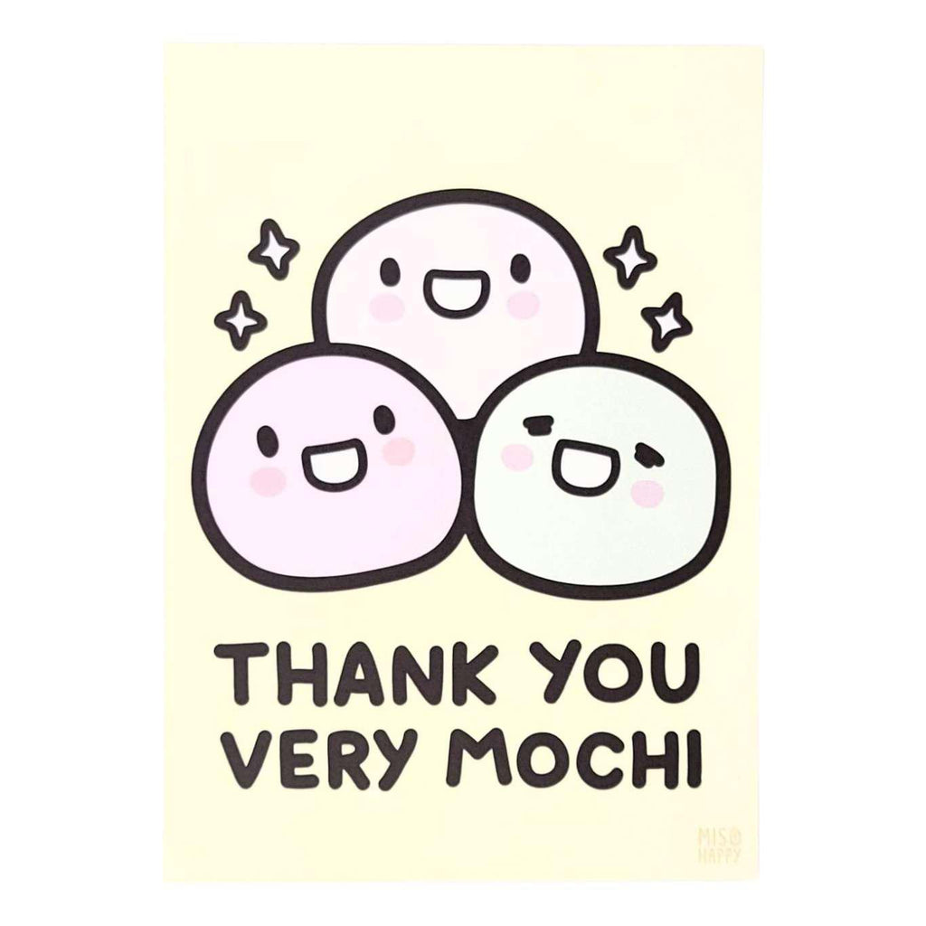 Art Print - 5x7 - Thank You Very MOCHI by Mis0 Happy