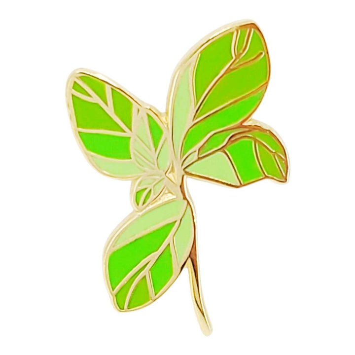 Enamel Pin - Basil Leaf by Hemleva