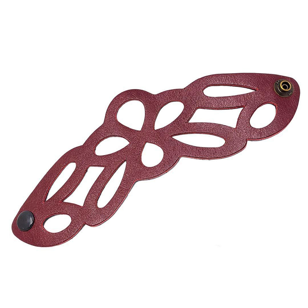 Cuff - Butterfly Reversible (Cranberry Red and Midnight Blue) by Oliotto