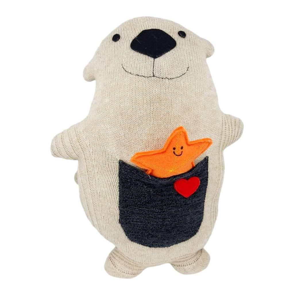 Plush - Sea Otter with Starfish by Happy Groundhog Studio