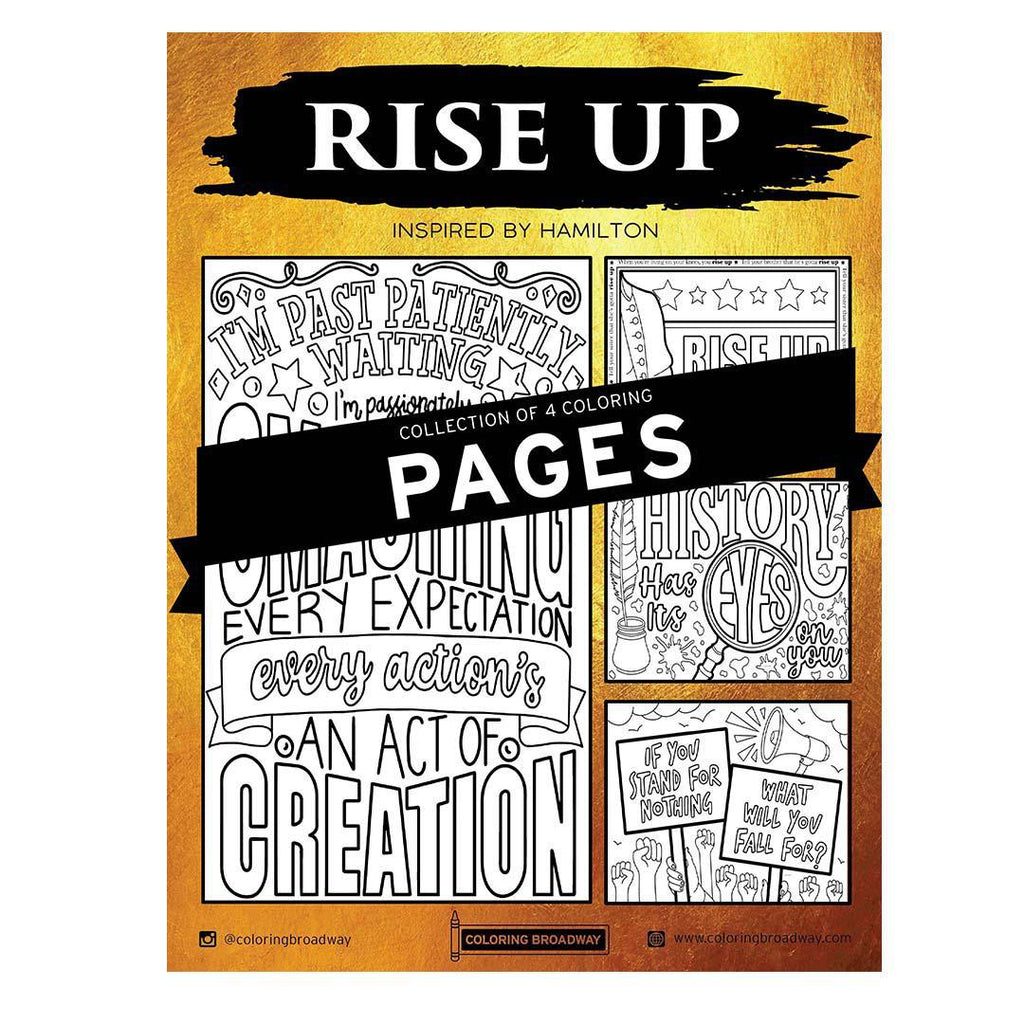 Coloring - Rise Up (Pages or Postcards) by Coloring Broadway