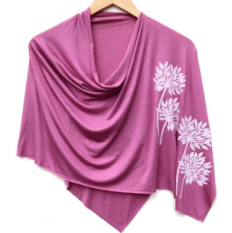 Poncho - Orchid (Black or White Ink) by Windsparrow Studio