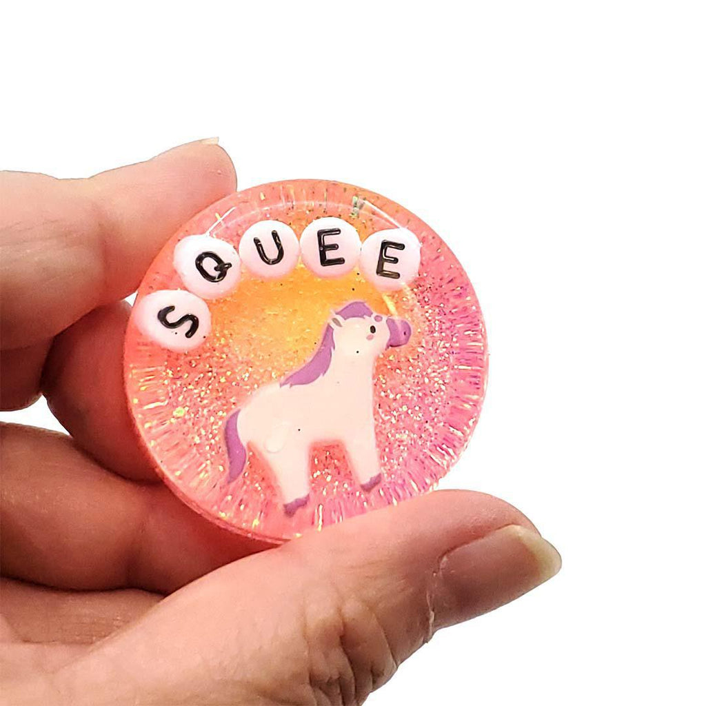 Shower Art - Mini - Squee - Unicorn (Pink Coral) by Ugly Baby