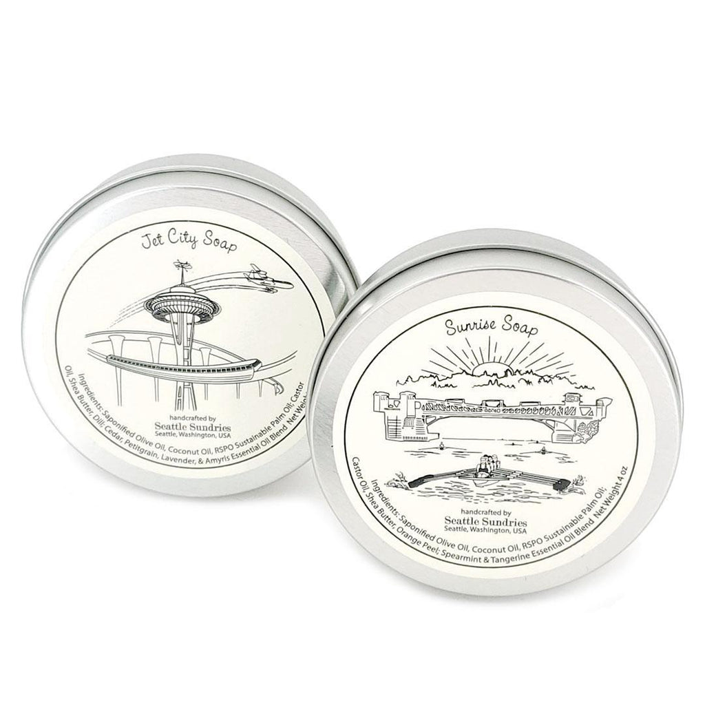 Gift Bundle - Set of 2 - Seattle Edition (Jet City & Sunrise Soap) by Seattle Sundries