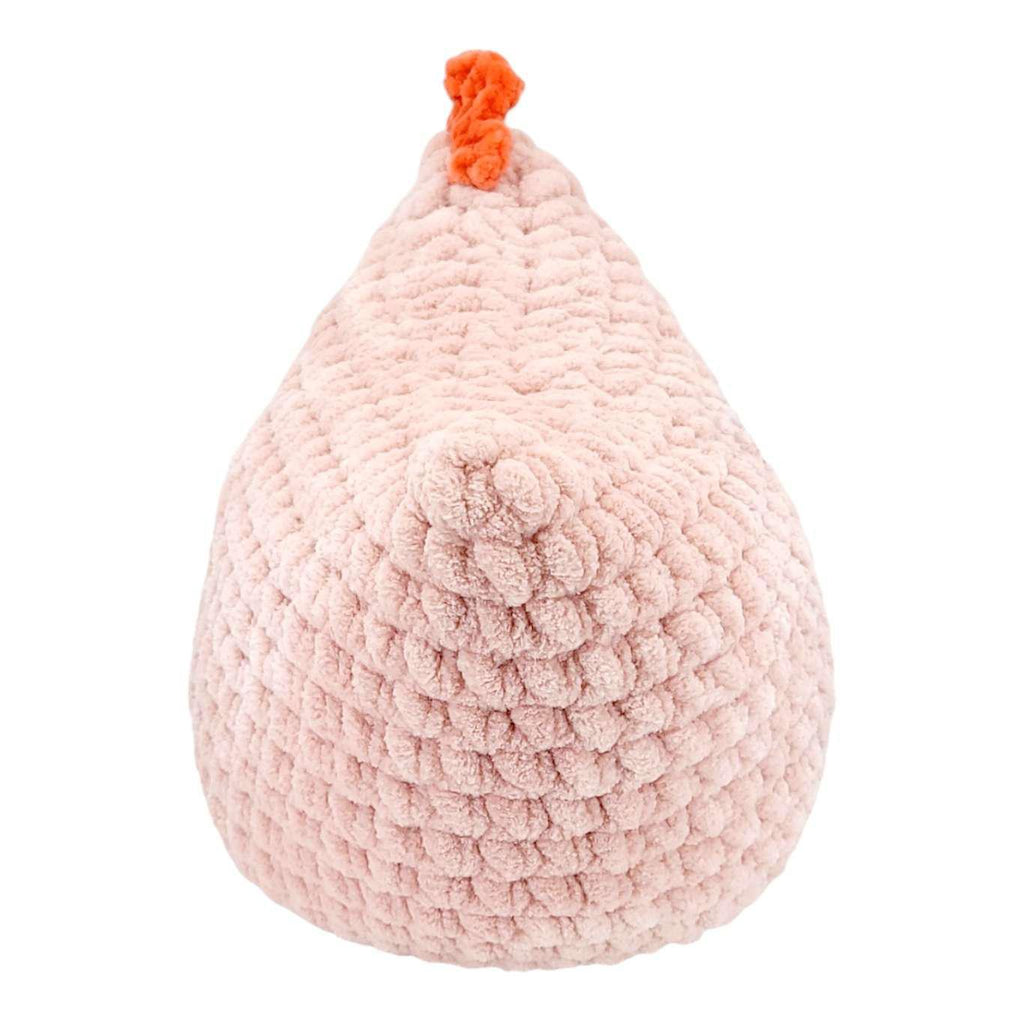 Plush Toy - Large Chicken (Light Pink with Blue Orange Double Heart) by Moyo Workshop