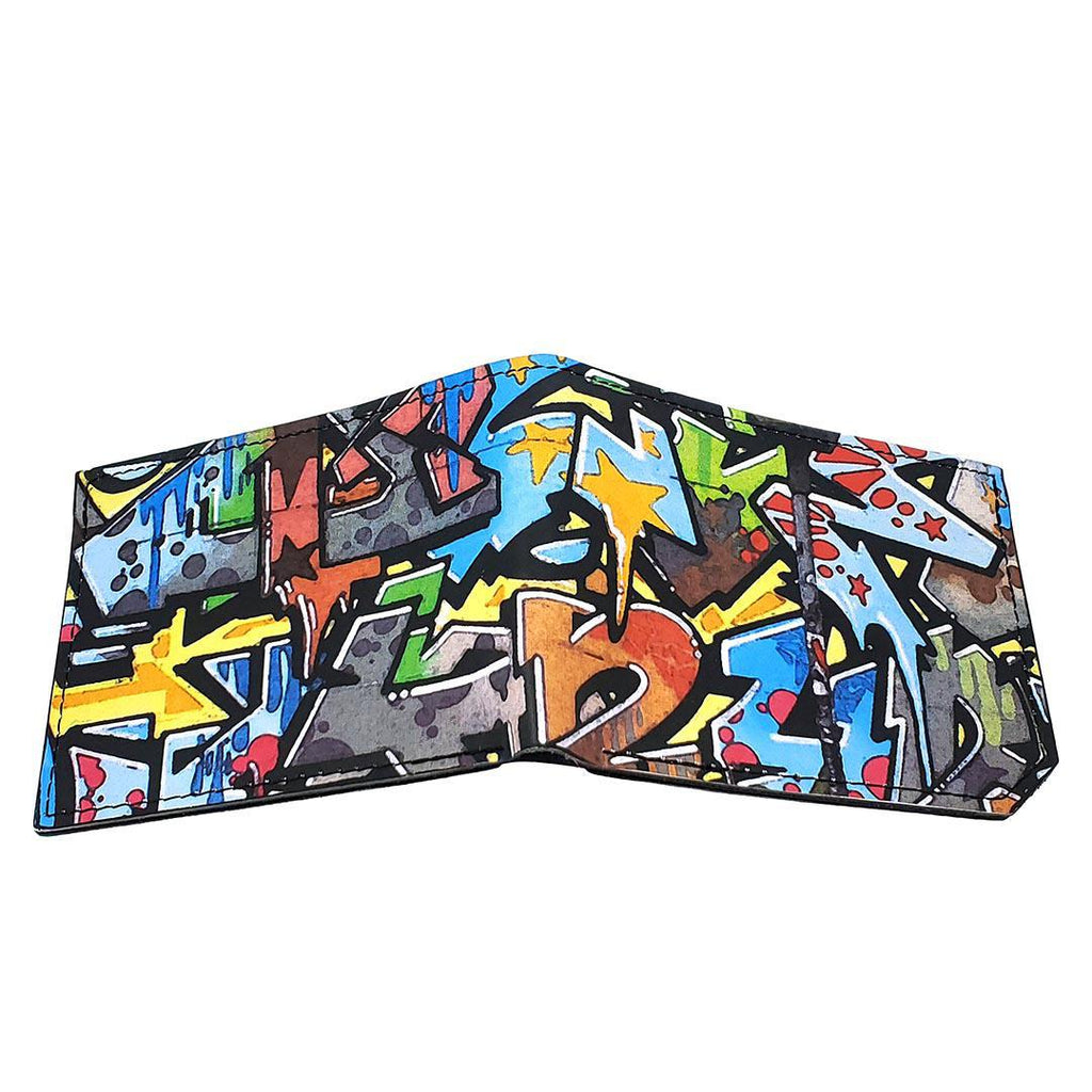 Leather Wallet - Graffiti (Multicolor) by Backerton