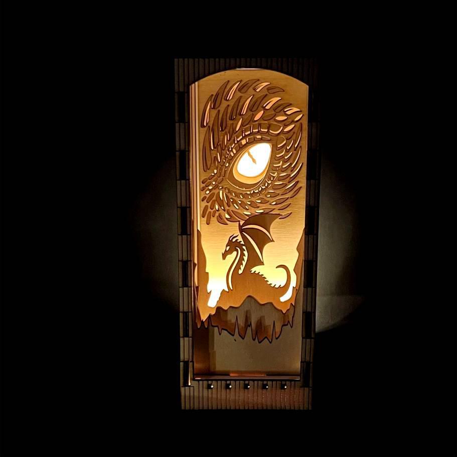 Lighted Shadowbox - Dragon Eye by Squirrel Taco Papercuts