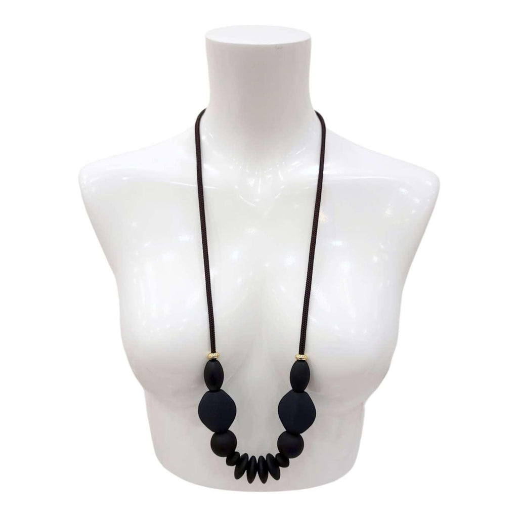 Chewable Necklace - Signature (Charcoal Black) by January Moon