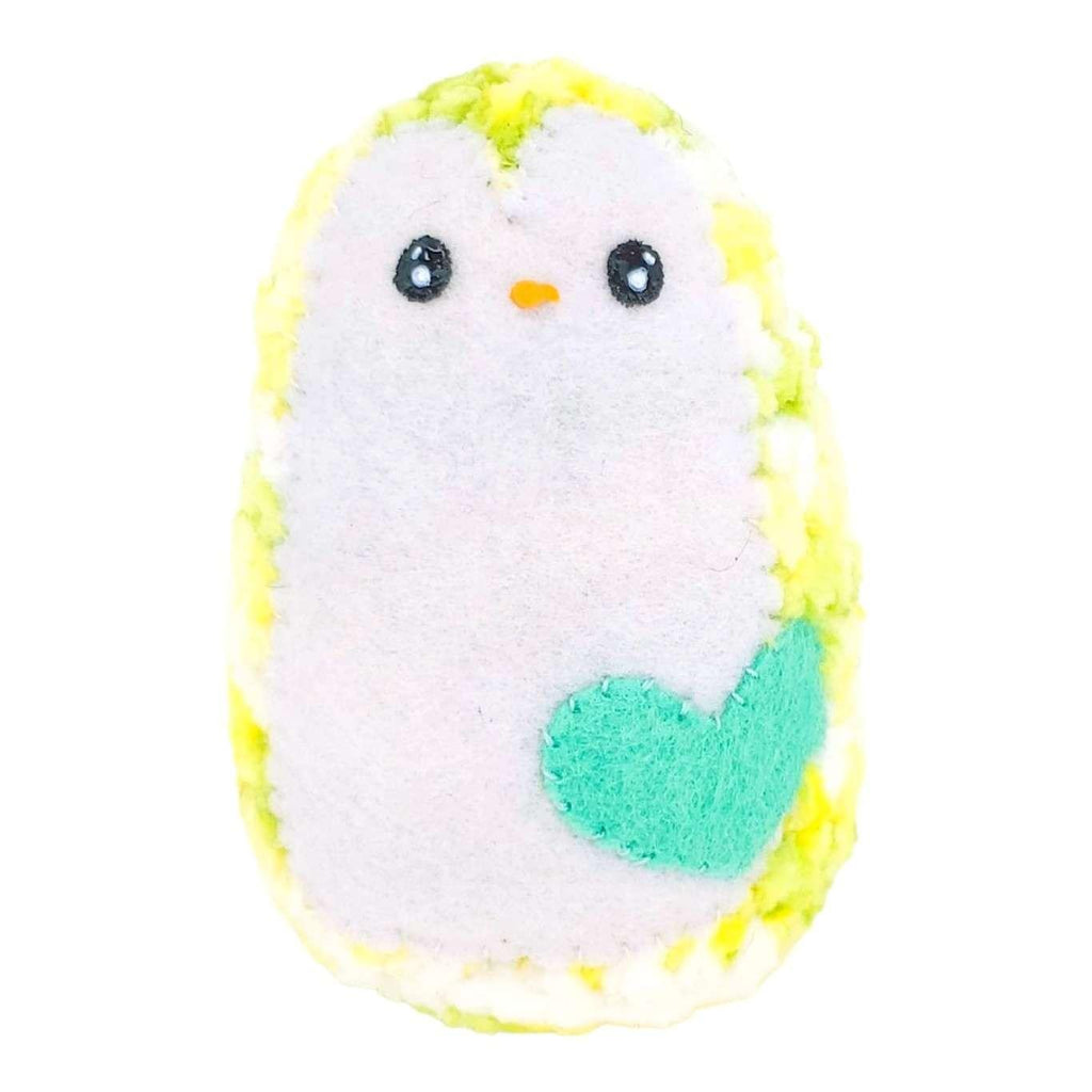 Plush Toy - Small Penguin (Lemon Lime with Aqua Heart) by Moyo Workshop
