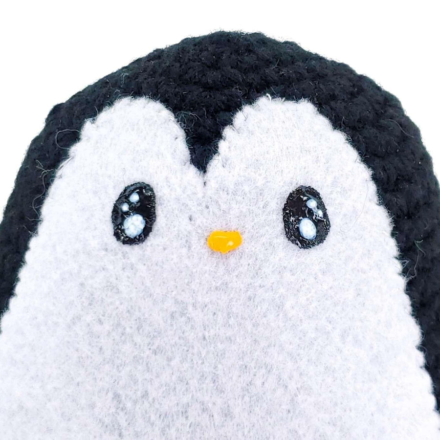 Plush Toy - Large Penguin (Black with Red Heart) by Moyo Workshop, image 1 of 7