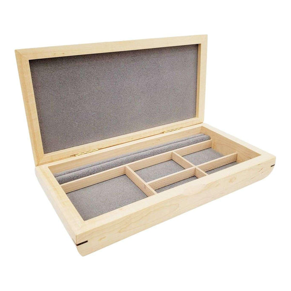 Jewelry Box - Small Valet Box (Curly Maple, Wenge) by Mikutowski Woodworking