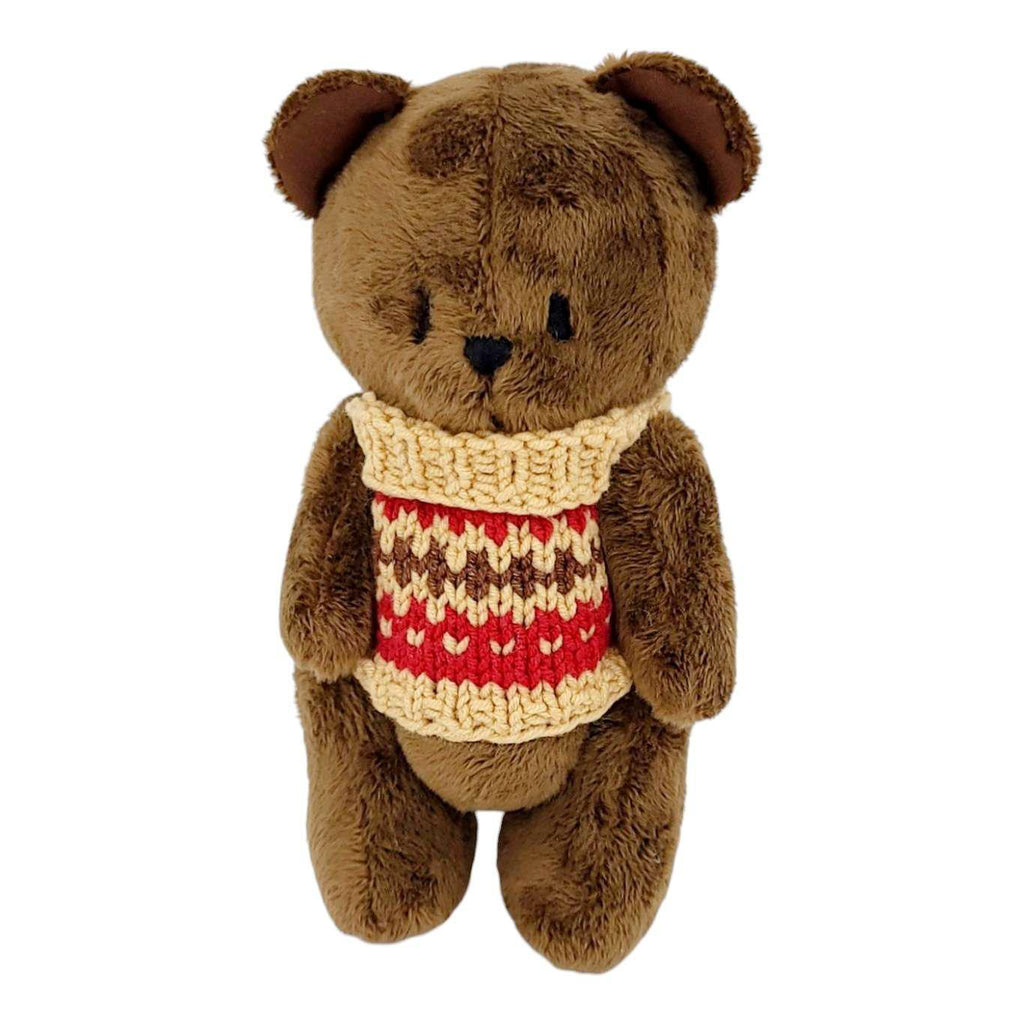 Plush - Brown Bear in Sweater by Frank and Bubby