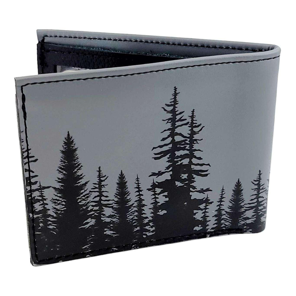 Leather Wallet - Gray Trees by Backerton