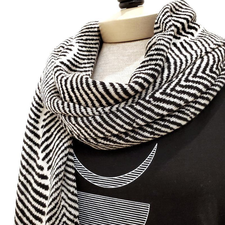 Wrap - Forest Fern in Black and Cream by Liamolly