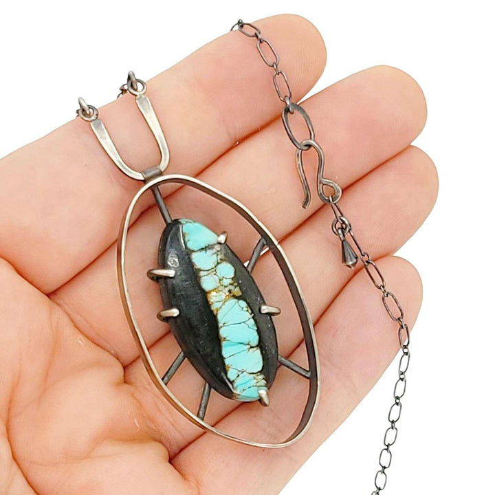 Necklace - Wayfinder (Bao Canyon Turquoise) by Three Flames Silverworks