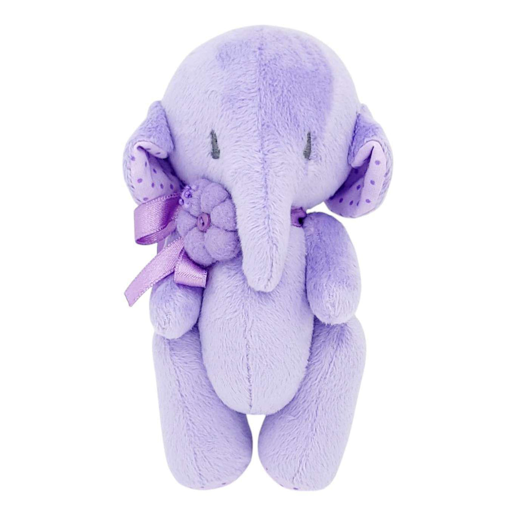 Plush - Violet Elephant with Polka Dot and Flower by Frank and Bubby