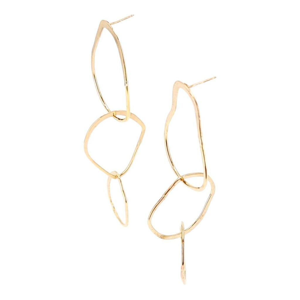 Earrings - Medium Riverstone (Gold Fill) by Verso