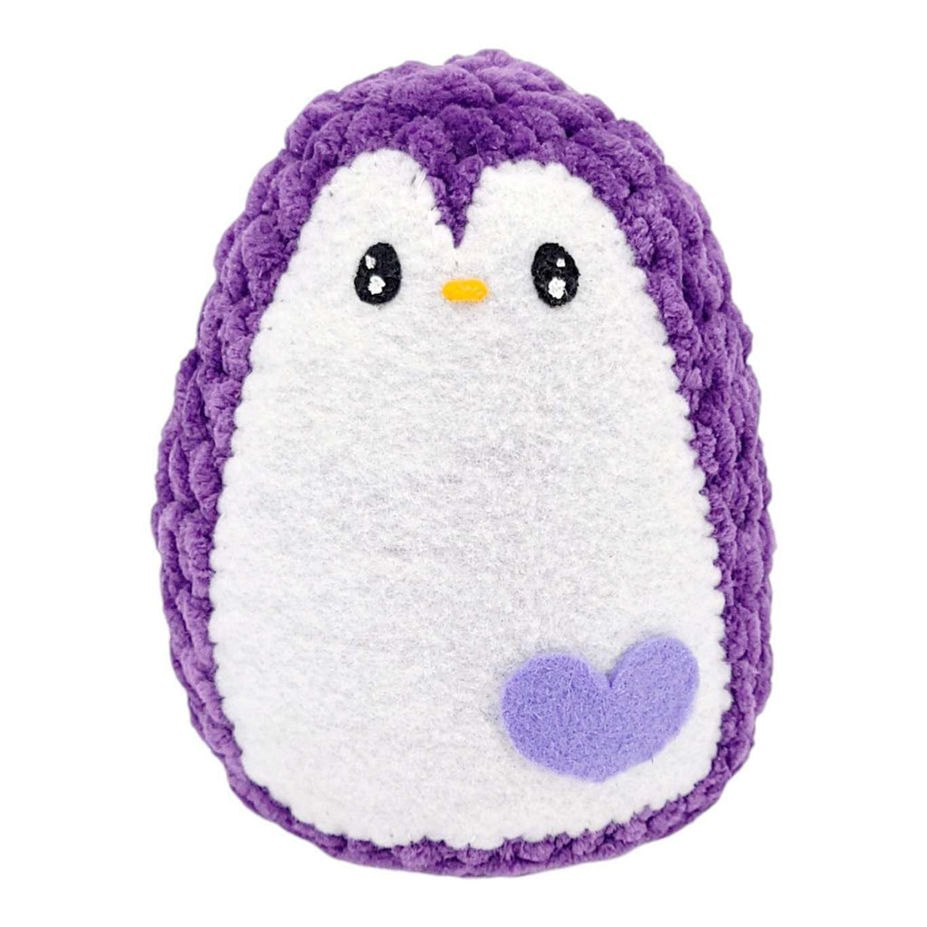 Plush Toy - Extra Large Penguin (Purple with Purple Heart) by Moyo Workshop