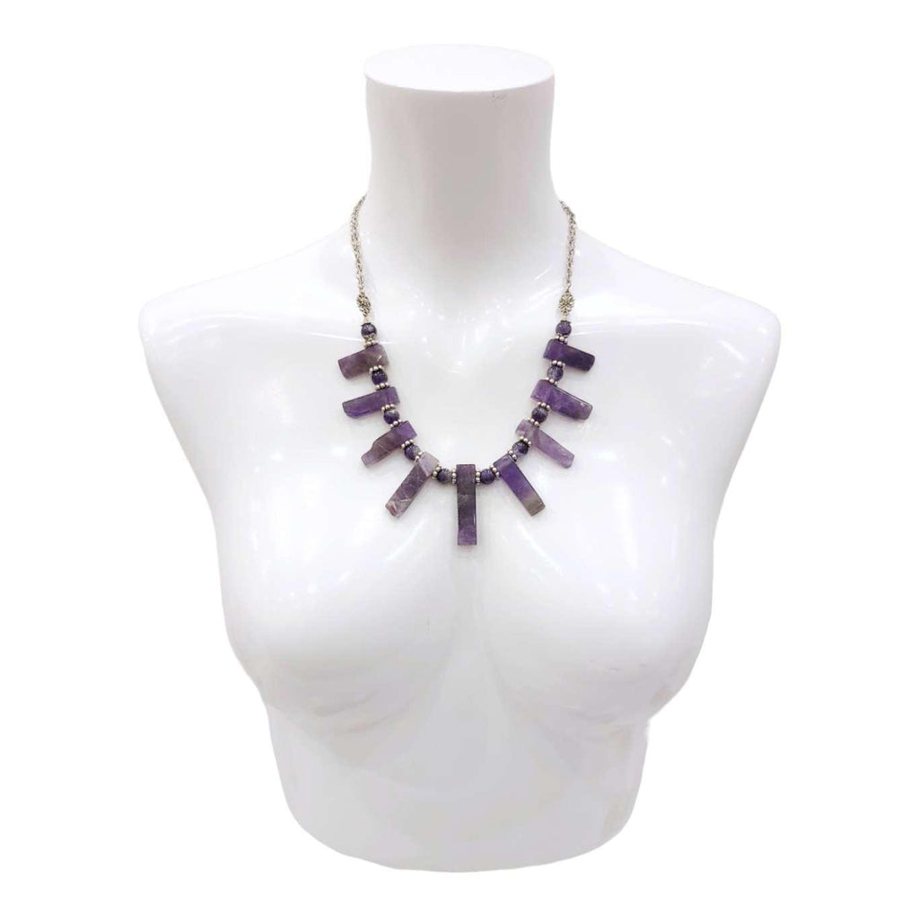 Necklace - Graduated Slabs (Amethyst) by Tiny Aloha