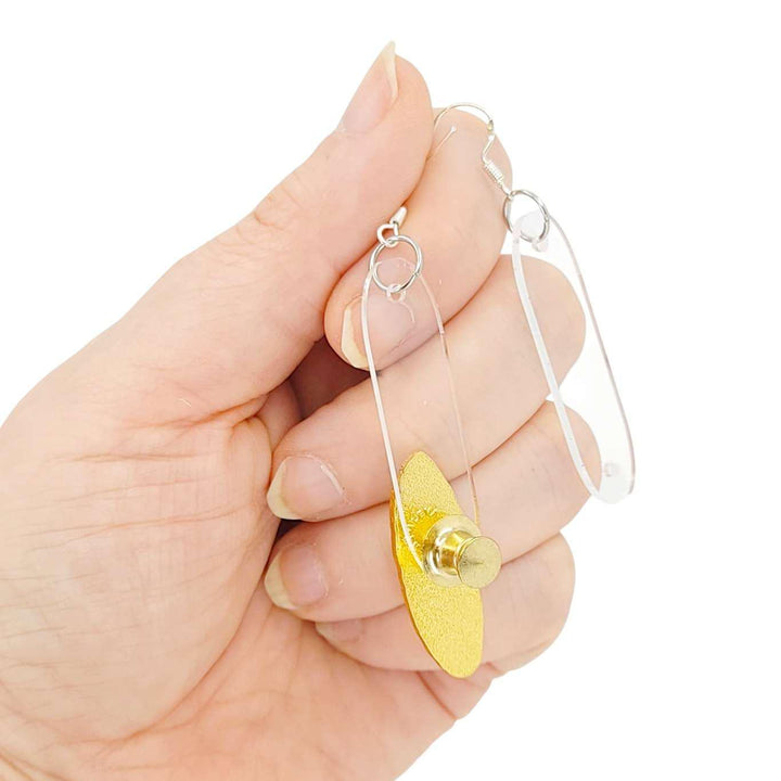 Earrings - Long Clear-Ings Enamel Pin Earring Converters by Pop Pastel
