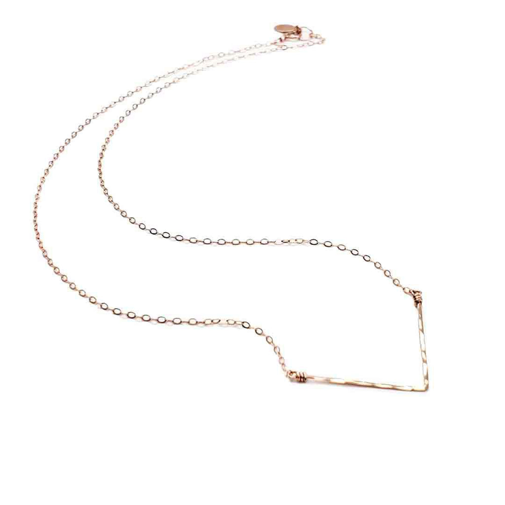 Necklace - Chevron Rose Gold-fill by Foamy Wader