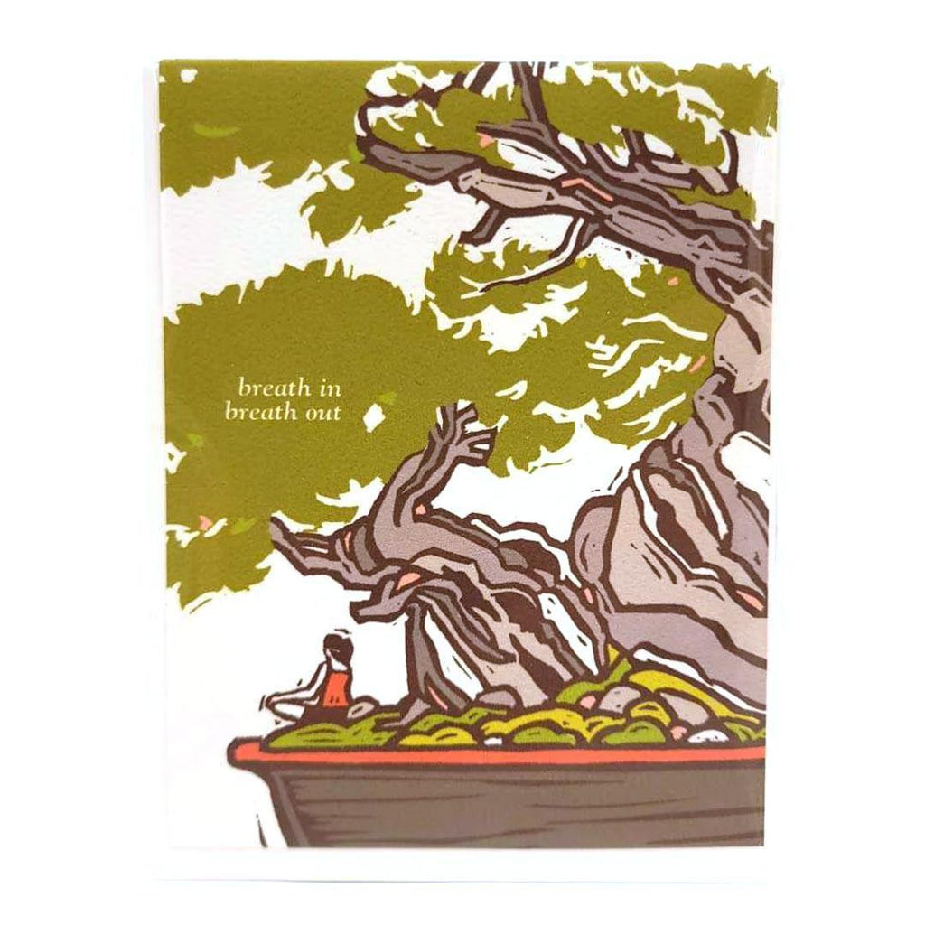 Card - General - Breathe In Bonsai Meditation by Little Green