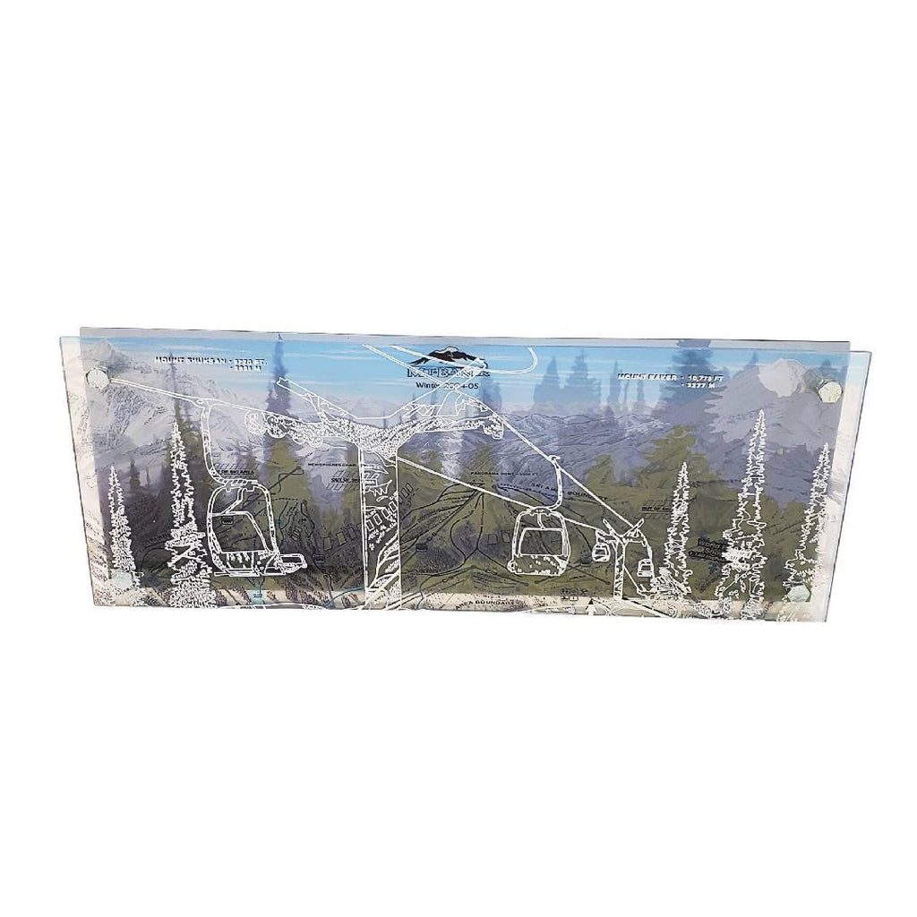 Floating Frame - 16x6 - Mount Baker Ski Lift Topography by Modern Terrain