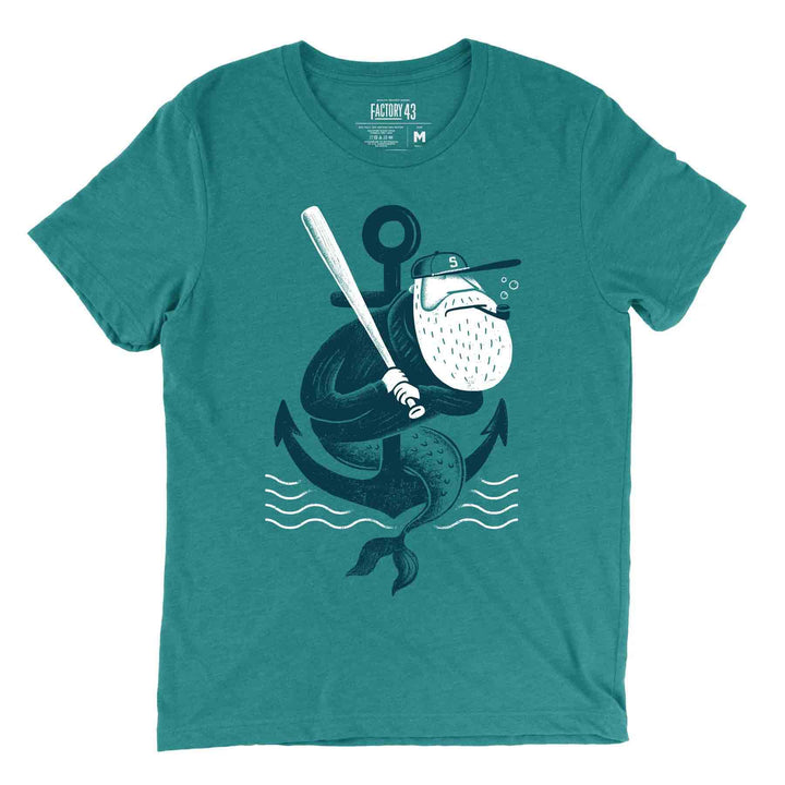 Adult Crew Neck - Salty Sea Teal Tee (XS - 3XL) by Factory 43