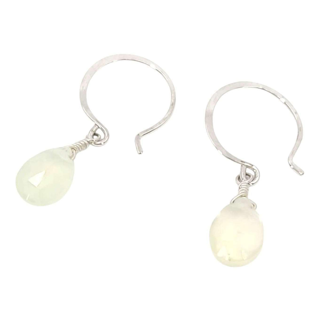 Earrings - Sterling Gemstone Drops (Prehnite) by Foamy Wader