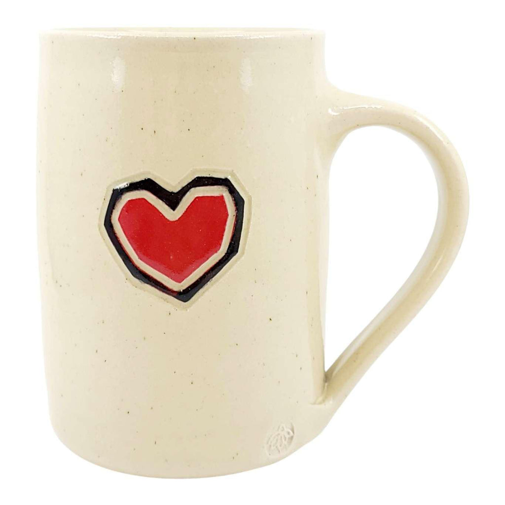 12oz Mug - Red Heart by Susan Stone Design