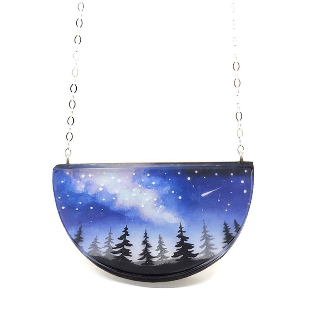 Necklace - Milky Way Painted by Fernworks