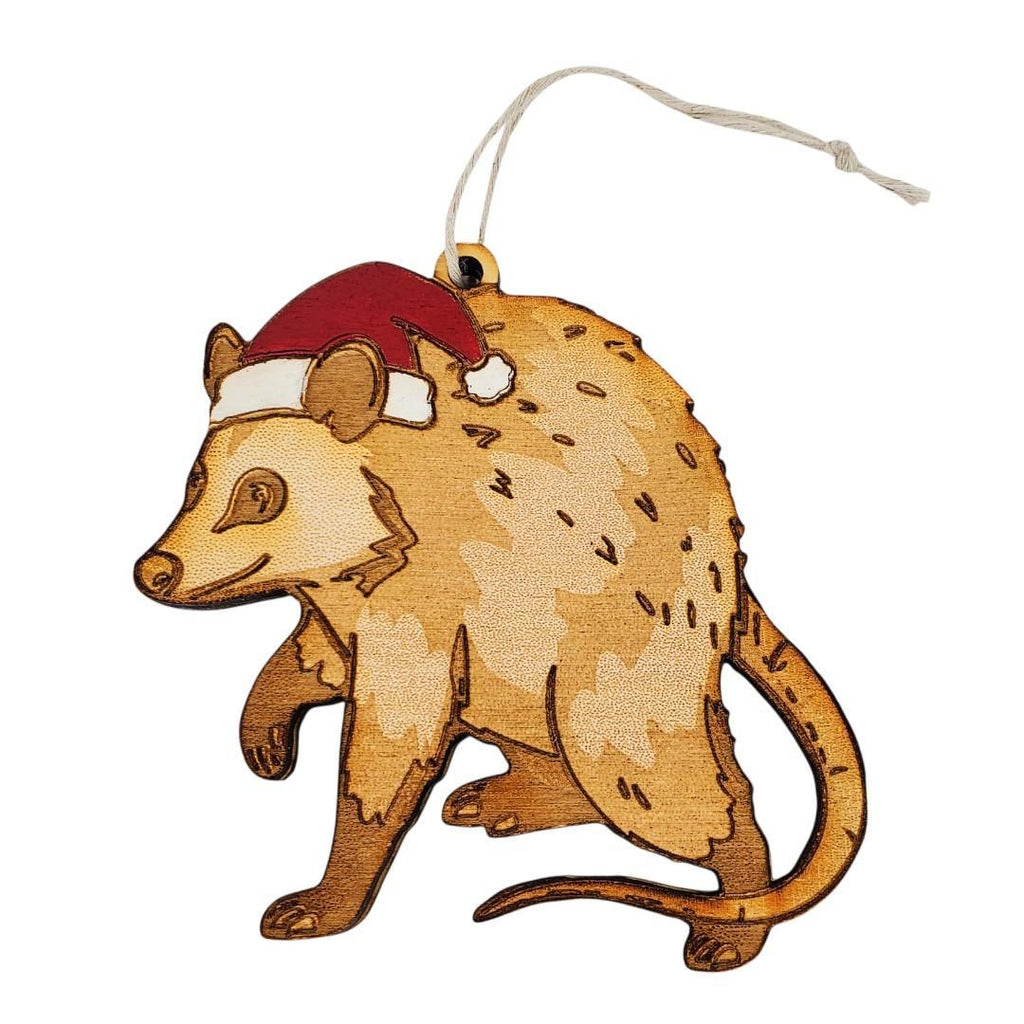 Ornament - 3.25in - Santa Opossum by The Handmade Showroom
