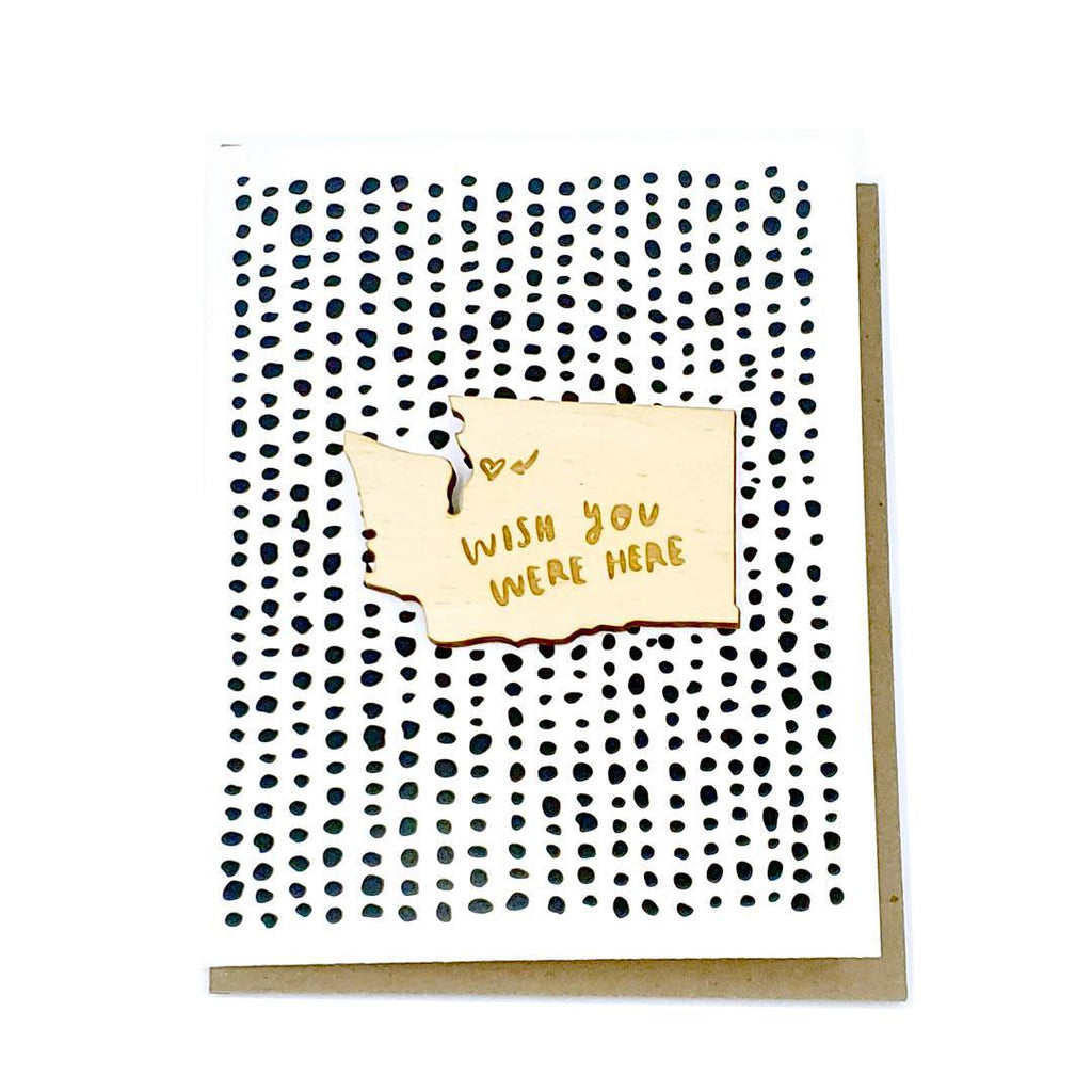 Magnet Card - Wish You were Here (Natural) Magnet Card by SnowMade