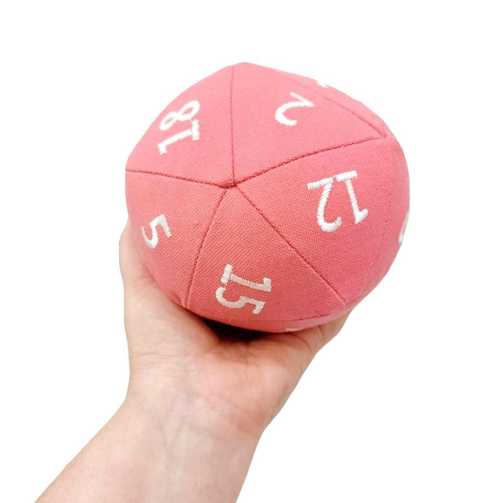 Plush - Small D20 in Assorted Pinks and Reds by Saving Throw Pillows