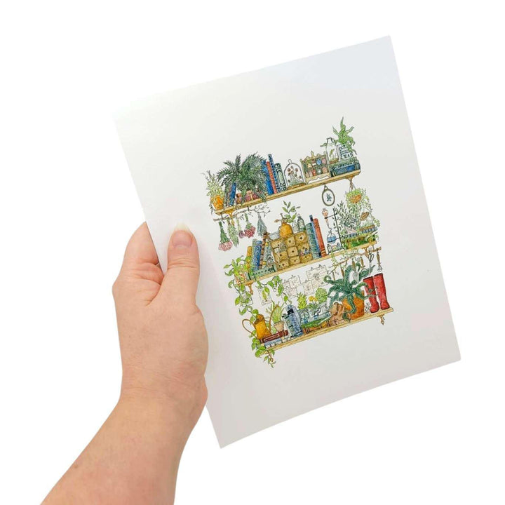 Art Print - 8x10 - The Botanist's Shelves by Lizzy Gass