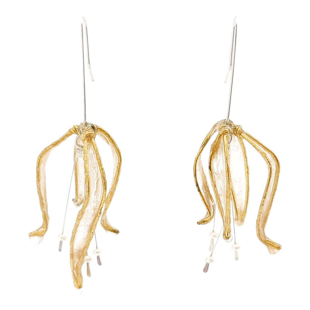 Earrings - Large Silver Lily (Assorted Colors) by Verso