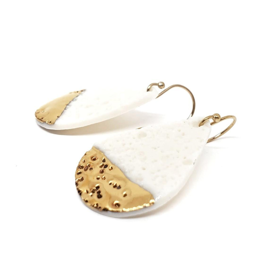 Earrings – Drops – Coral Raindrop by Almeda Jewelry
