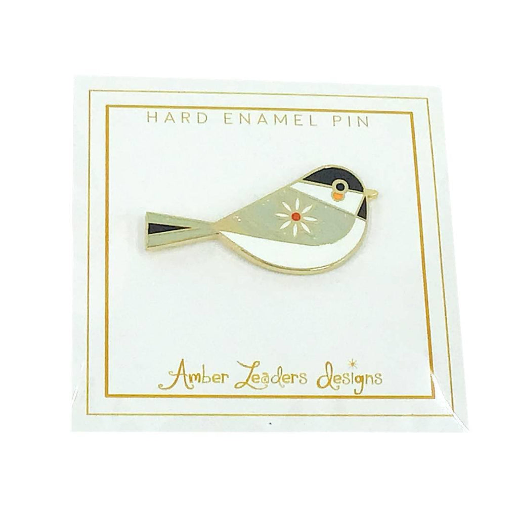 Enamel Pin - Black-capped Chickadee by Amber Leaders Designs