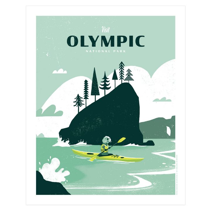 Art Print - 16x20 - Olympic National Park Limited Edition Poster by Factory 43
