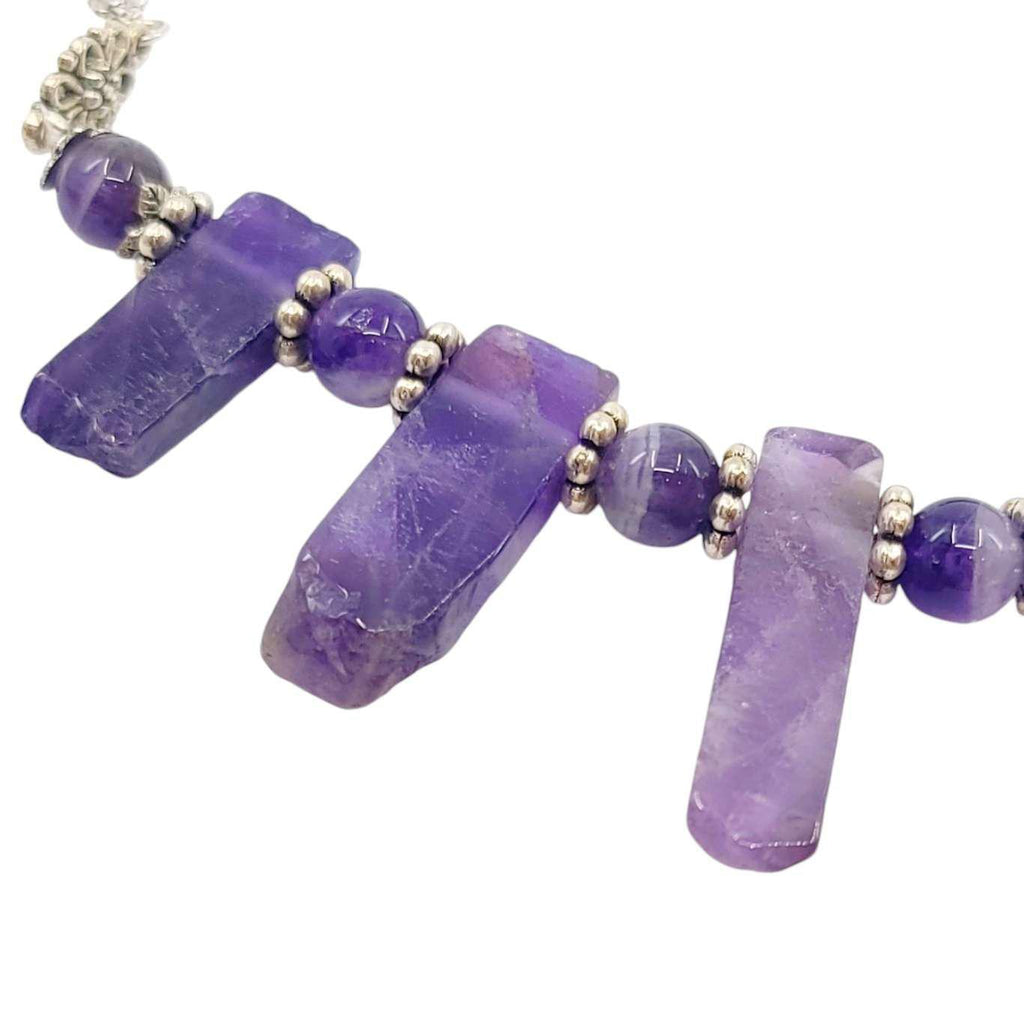 Necklace - Graduated Slabs (Amethyst) by Tiny Aloha