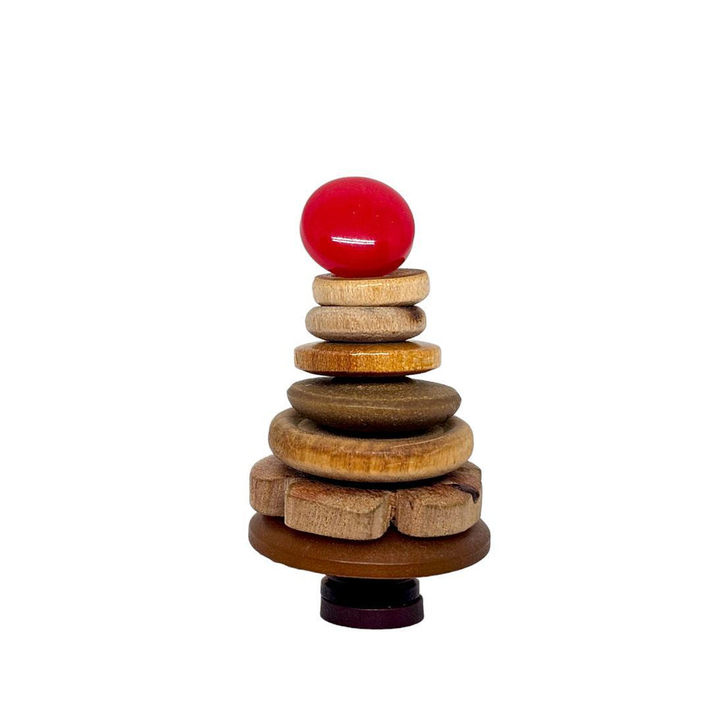 Ornament - Button Tree - Browns (Red Topper) by XV Studios