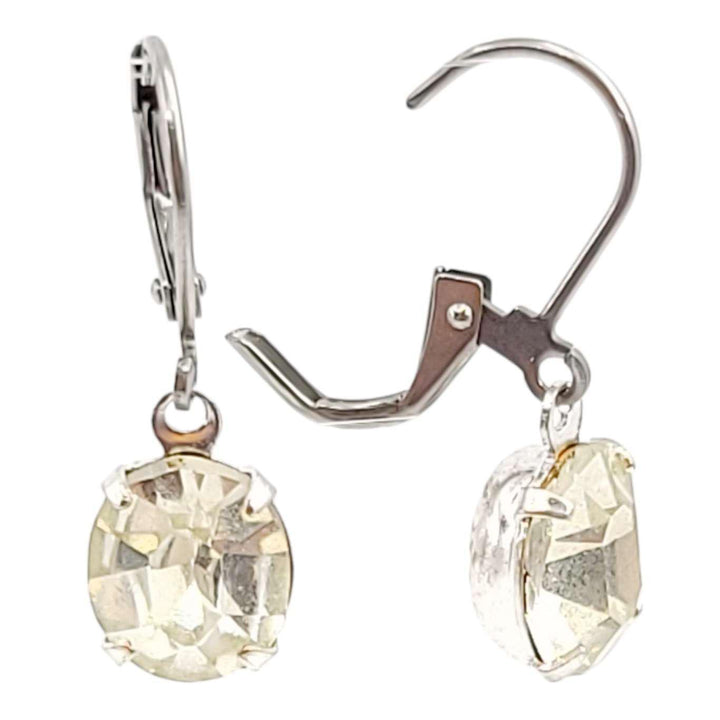 Earrings - Whites and Clears - Steel Vintage Rhinestone Dangles (Assorted Styles) by Christine Stoll | Altered Relics