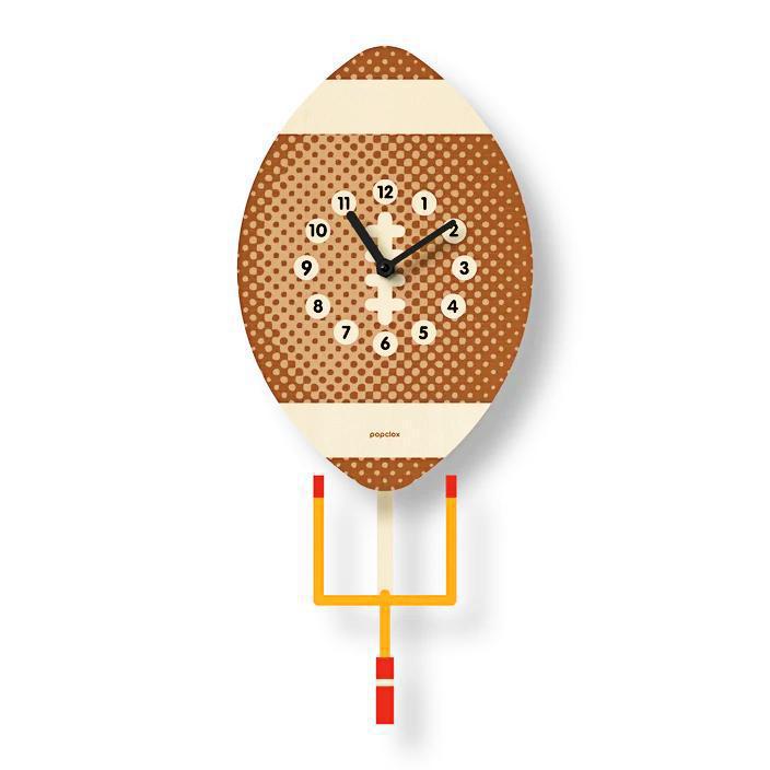 Wood Clock - Football Pendulum by Popclox
