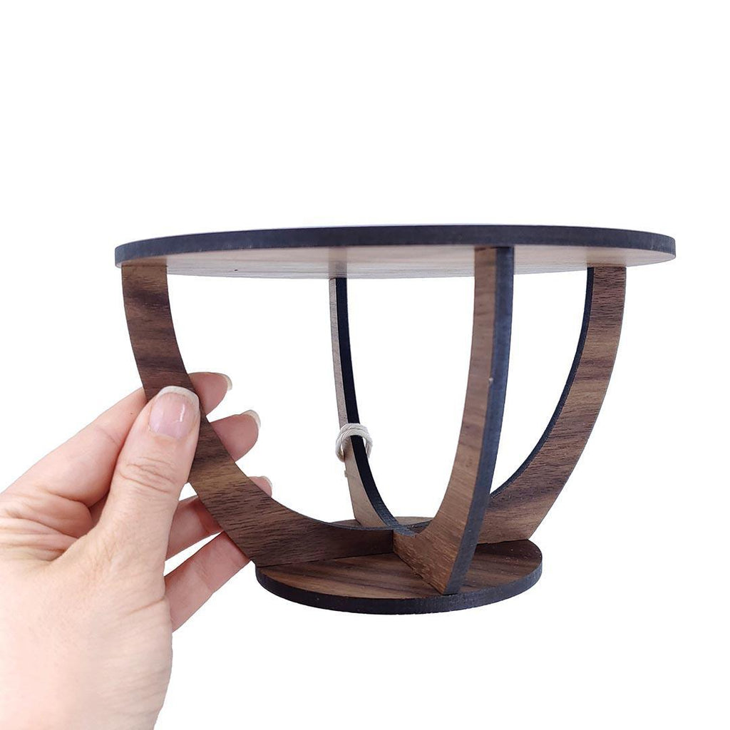 Plant Stand - Circular Walnut (Small or Large) by 6 by 6 Arts