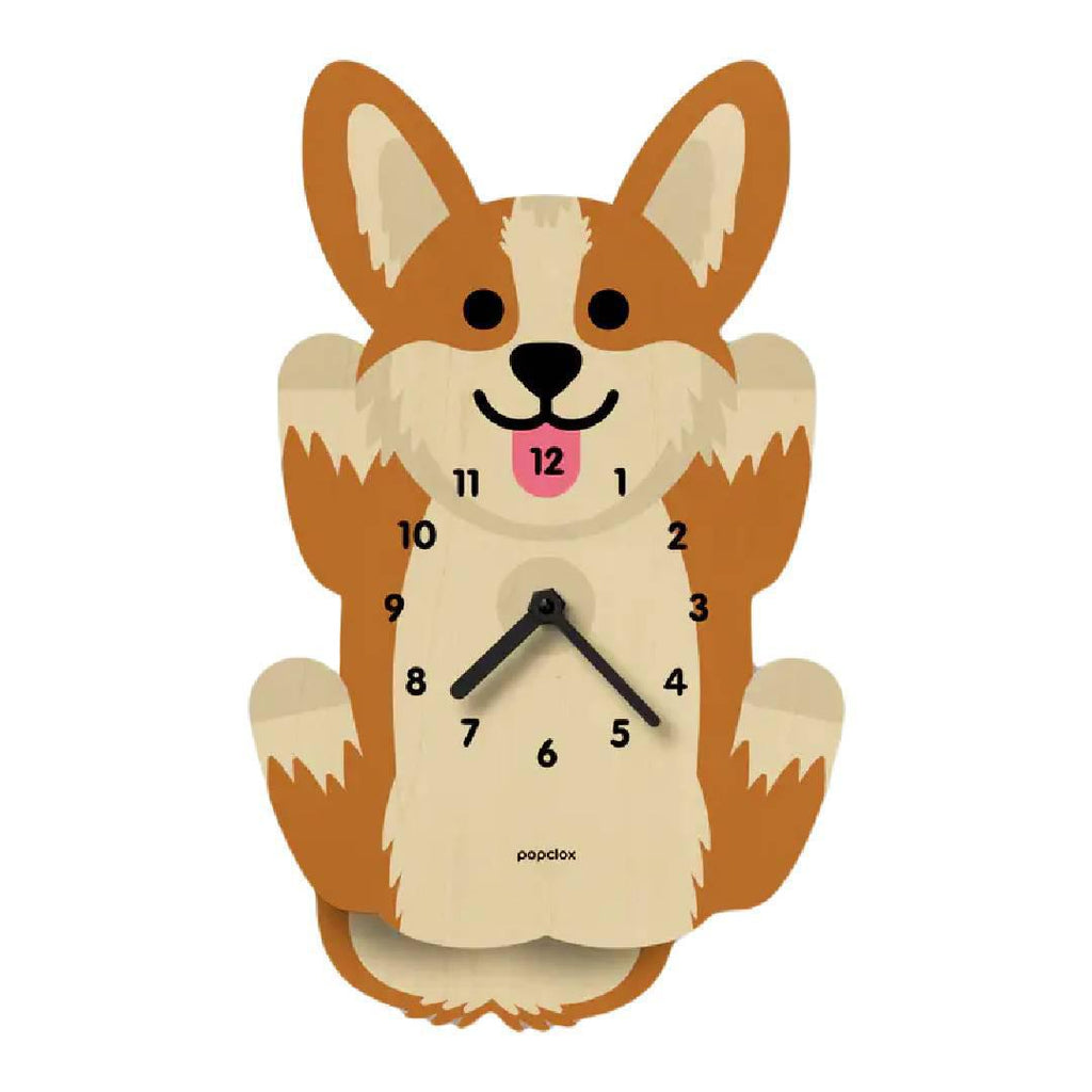 Wood Clock - Corgi Pendulum by Popclox