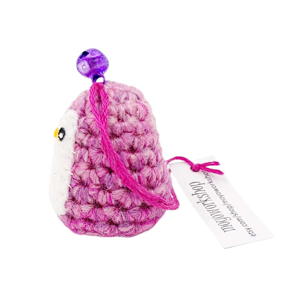 Ornament - Penguin with Bell (Purple or Pink) by Moyo Workshop