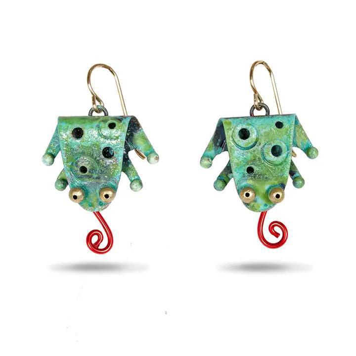 Earrings - Flytrap Frogs by Chickenscratch